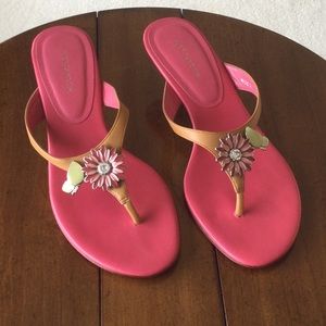 NWOT Ann Taylor embellished leather sandals.